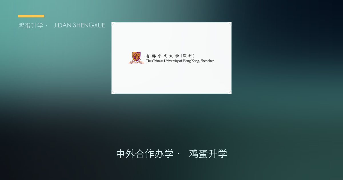 香港中文大学（深圳）2026年本科招生简章要点解读