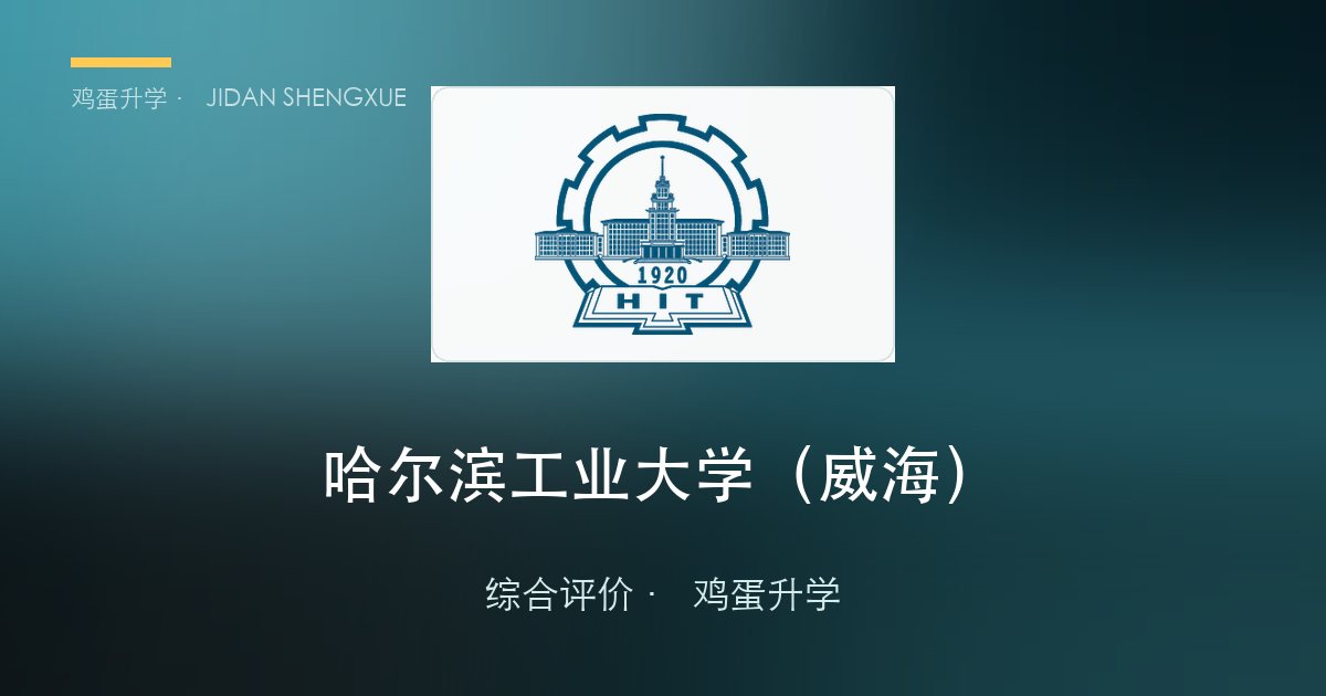 哈尔滨工业大学（威海） 综合评价 · 调研素材（公众号推送用）