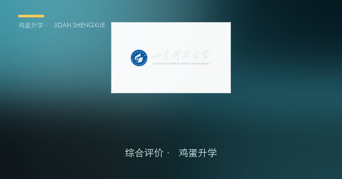 山东科技大学 综合评价 · 调研素材（公众号推送用）