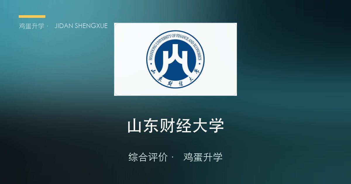 山东财经大学 综合评价 · 调研素材（公众号推送用）
